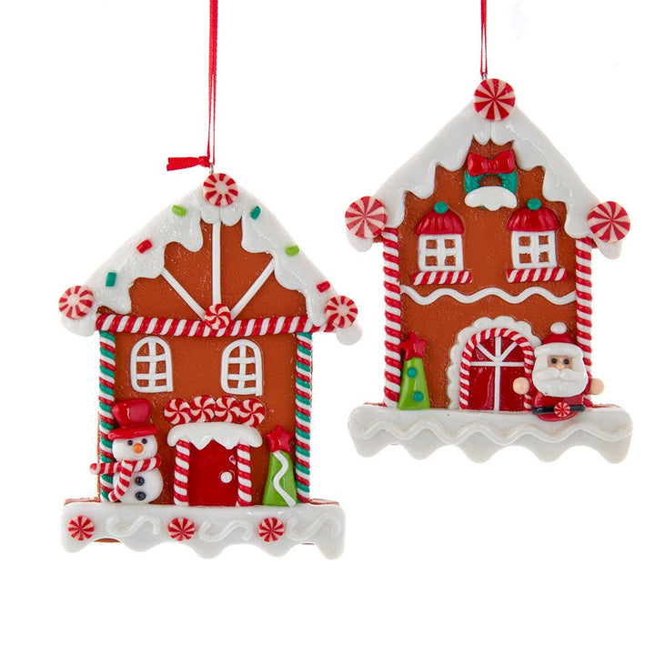 5" Gingerbread House Ornament, 2 Assorted #D4151