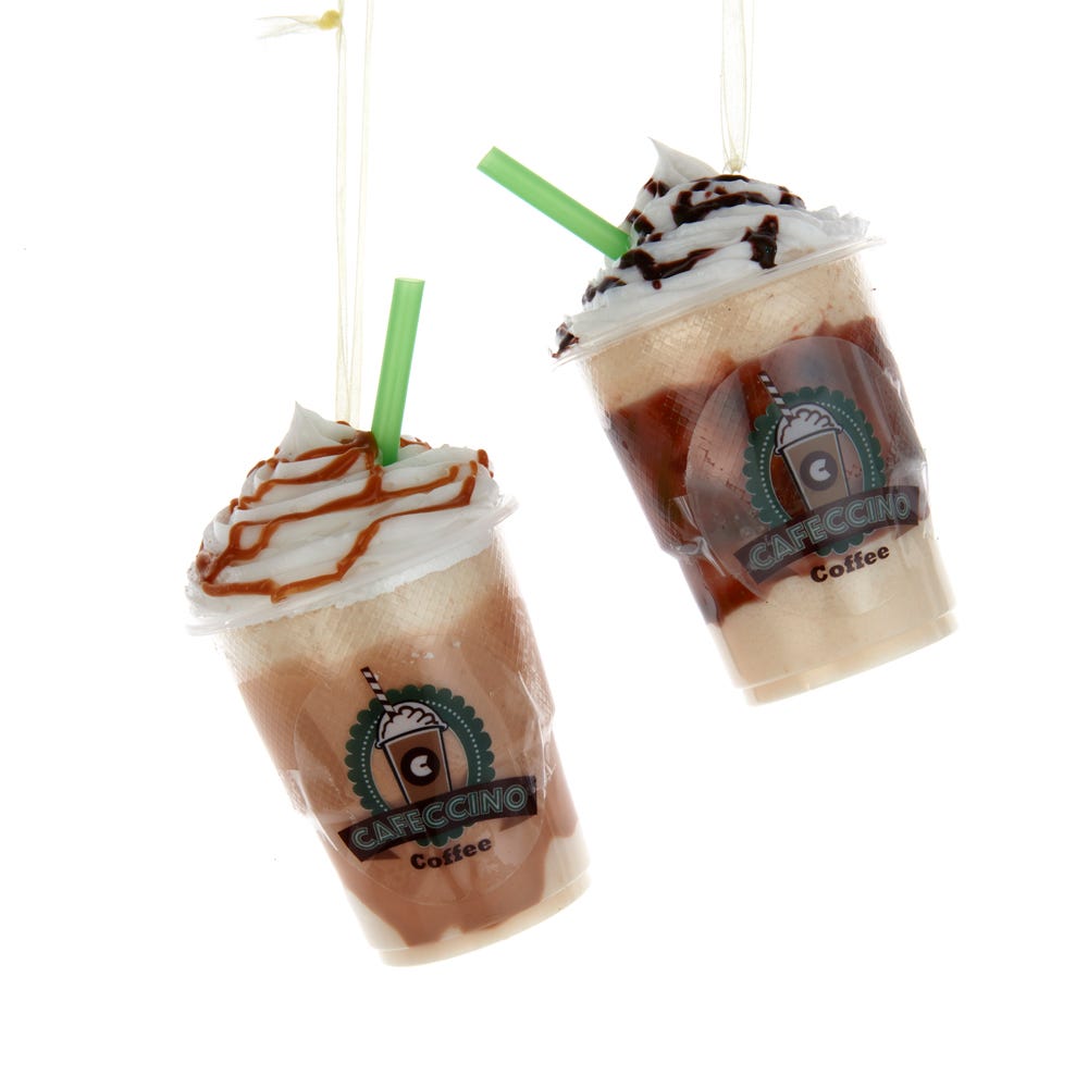 4.5" Foam Cafeccino Ornament, 2 Assorted #D4161