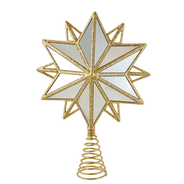 Kurt Adler 13.5-Inch Acrylic Gold Star Tree Topper   