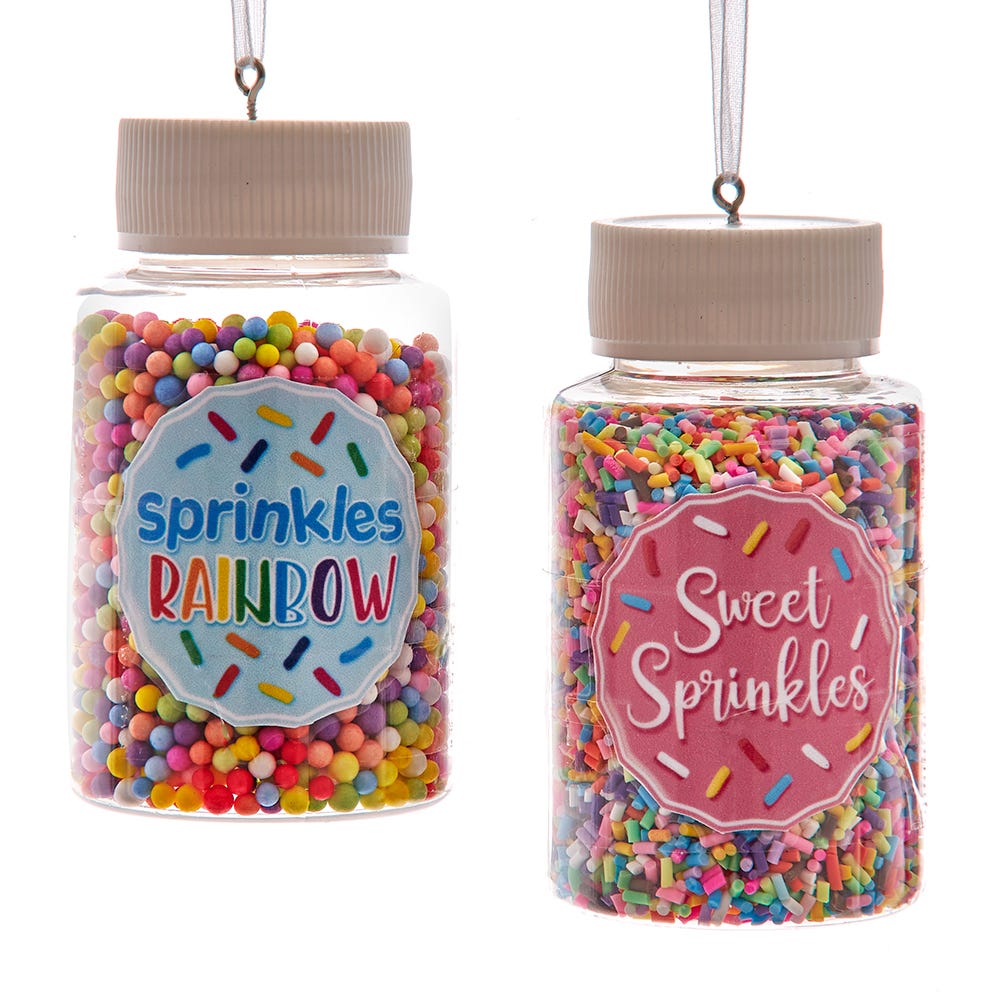 3.3" Cookie Sprinkles Jar Ornament, 2 Assorted #D4226