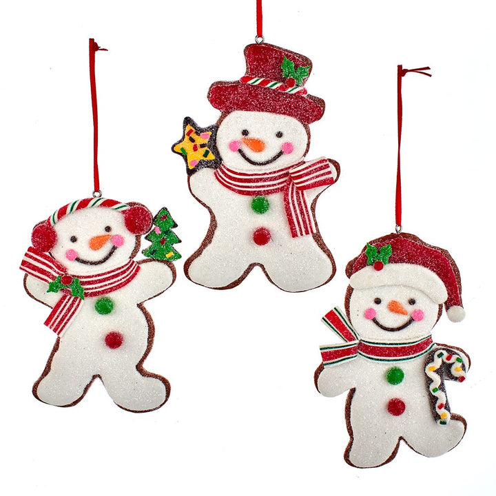 4.2-5.12" Snowman Ornament, 3 Assorted #D4351