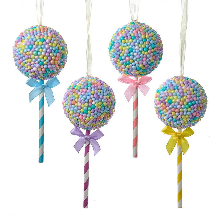 6.5" Bubblegum Ball Lollipop Ornament, 4 Assorted #D4420