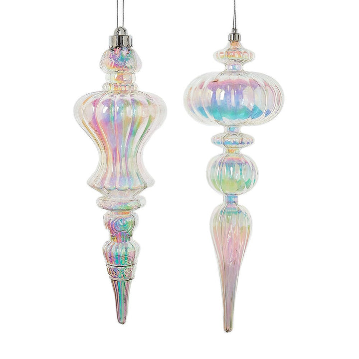 12" Opalescent Finial Ornament, 2 Assorted #D4431