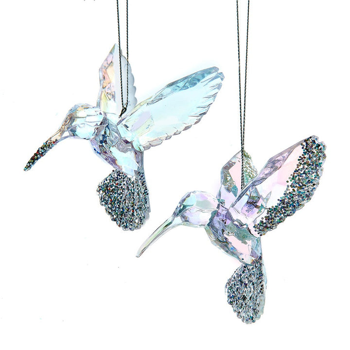 3.75" Opalescent Bird Ornament, 2 Assorted #D4498