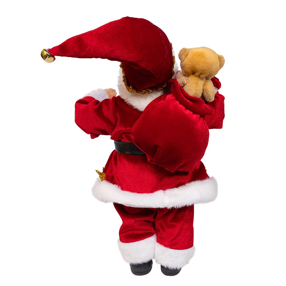 Kurt Adler 12-Inch Standing Christmas Santa with Sack