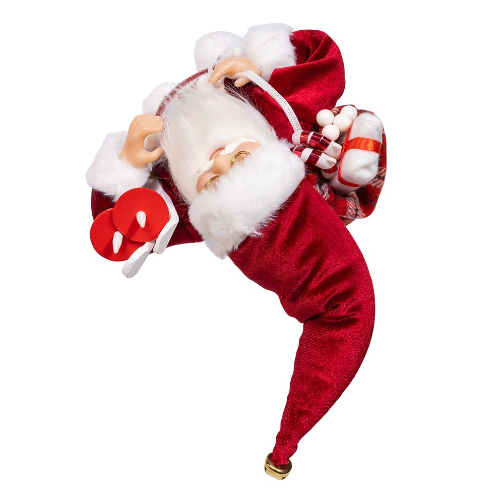 Kurt Adler 12-Inch Standing Christmas Santa with Skis