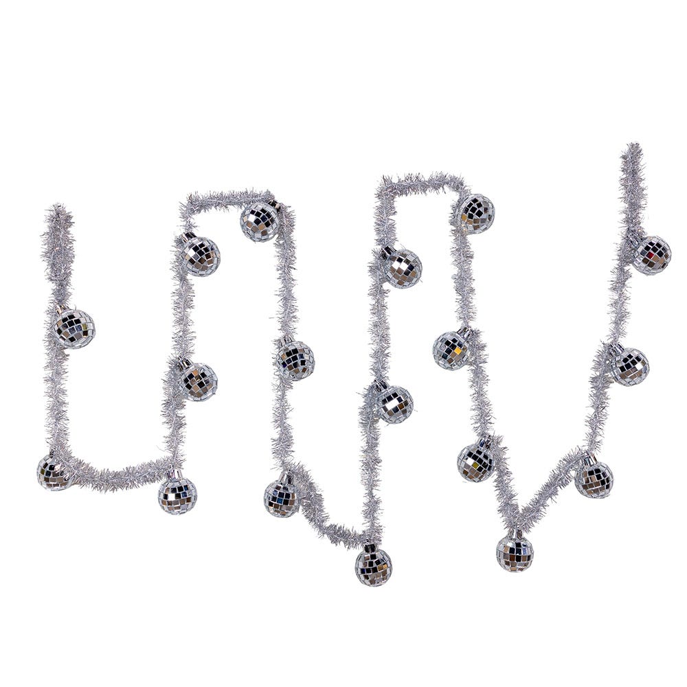 6ft Glass Mirror Ball Garland D4787