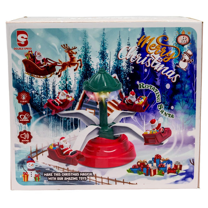 Kurt Adler Battery Operated Musical Christmas Deco with Santa Table Piece D4794