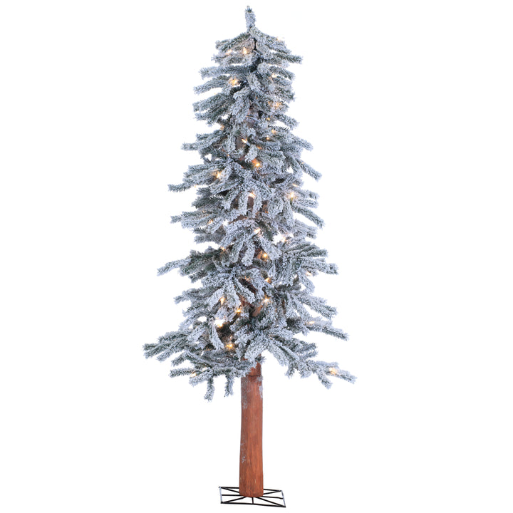 Sterling 5 ft. Pre Lit Clear UL Flocked Alpine Tree