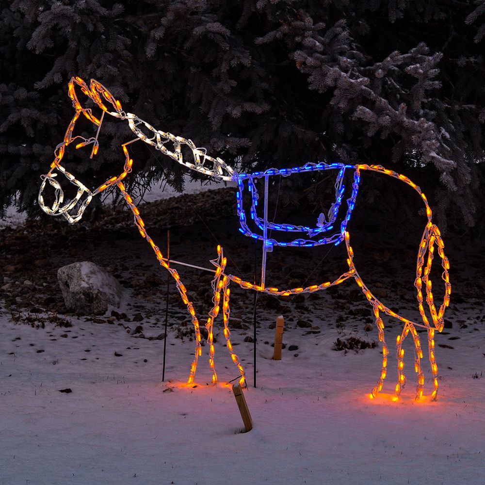 Brite Ideas 51" x 67" Donkey LED Nativity Display DNKY