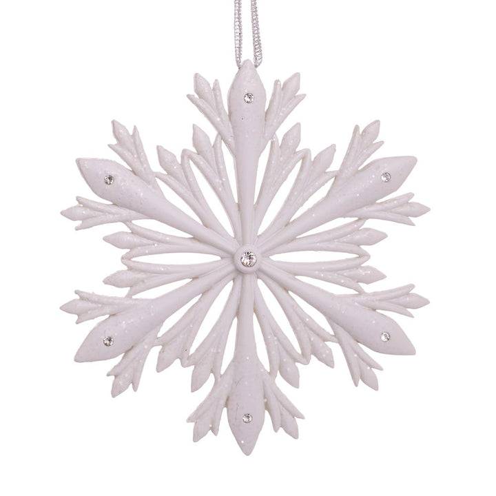 Kurt Adler 4-Inch Elegant Snowflake Ornament with Swarovski Elements