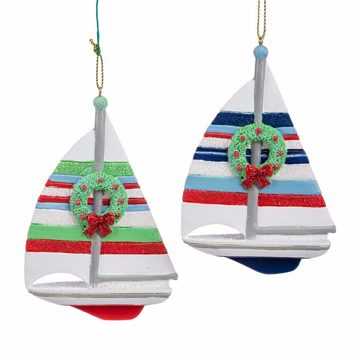 4.25" Under the Sea Boat Ornament, 2 Assorted #E0772