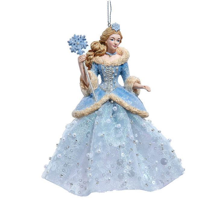 6.5" Blue Platinum Snow Queen Ornament E1028