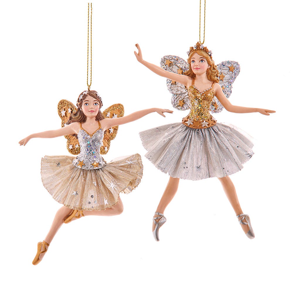 5.5" Celestial Dancing Fairy Ornament, 2 Assorted E1072
