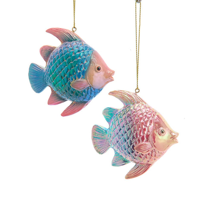 3" Electroplate Under the Sea Tropical Fish Ornament, 2 Assorted E1110