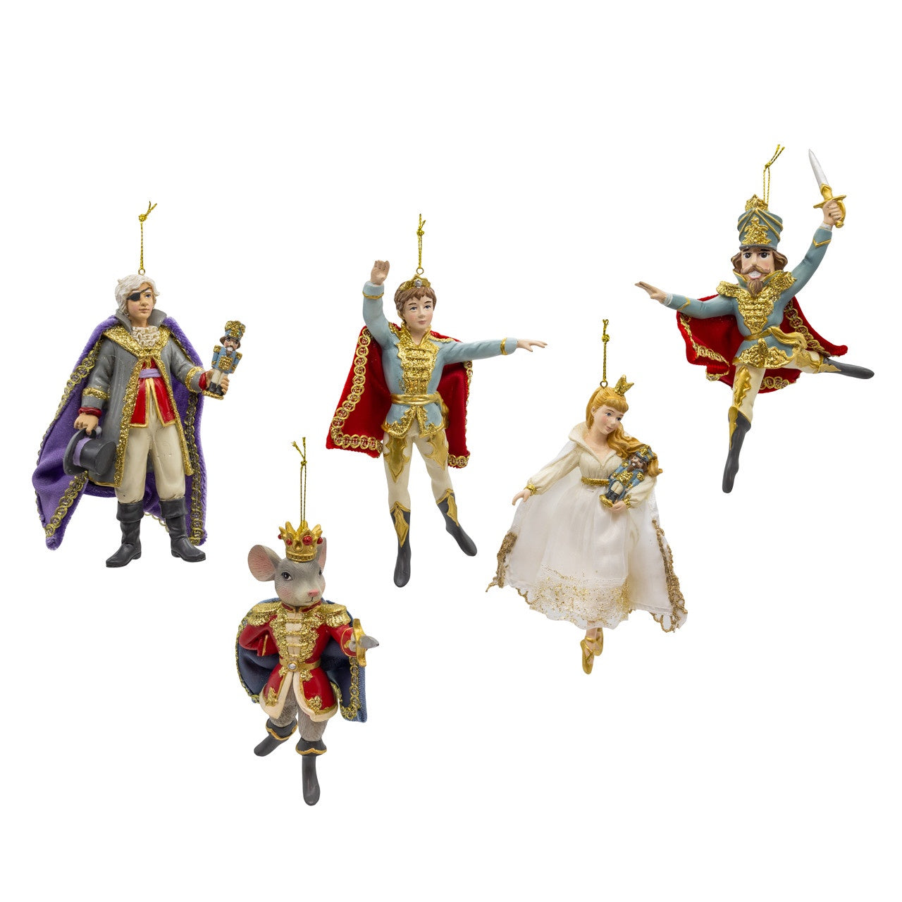 Kurt Adler The Nutcracker Suite Ballet Ornament Set, 5-Pieces #E1170SET
