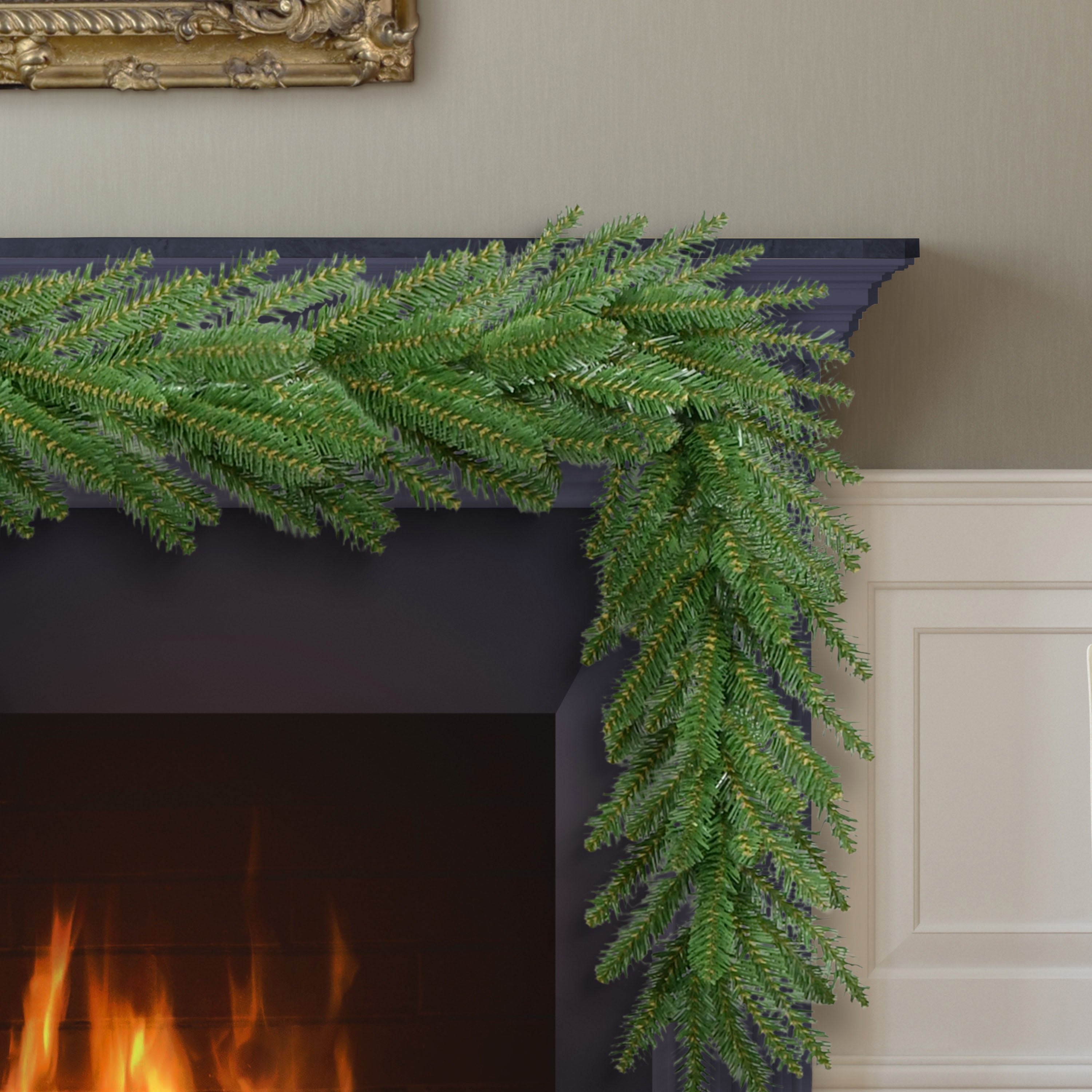 9' x 10" Mountain View Spruce Green Christmas Garland