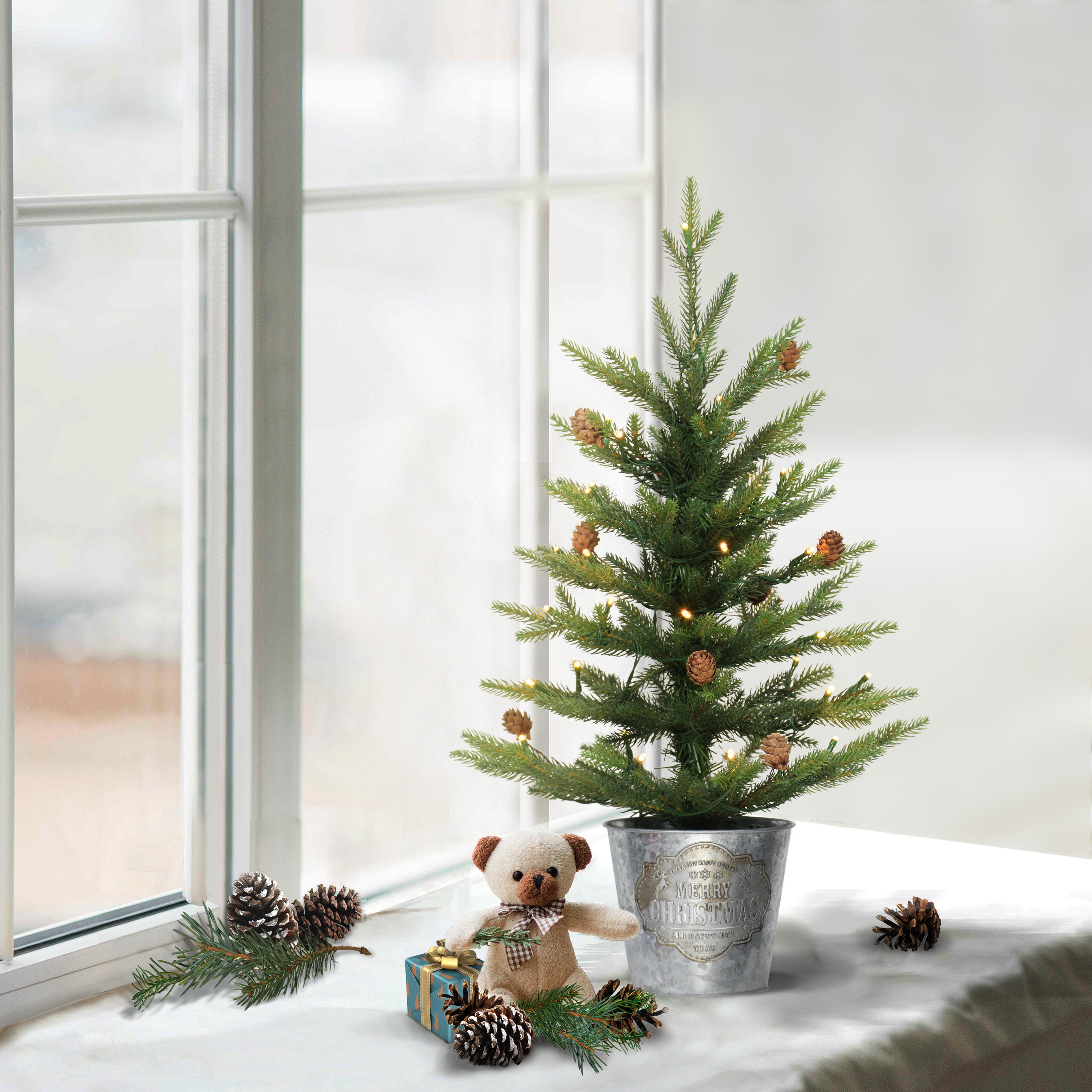 2ft Pre-Lit Tabletop Christmas Tree