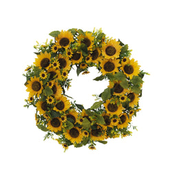 22 in. Sunflower Wreath