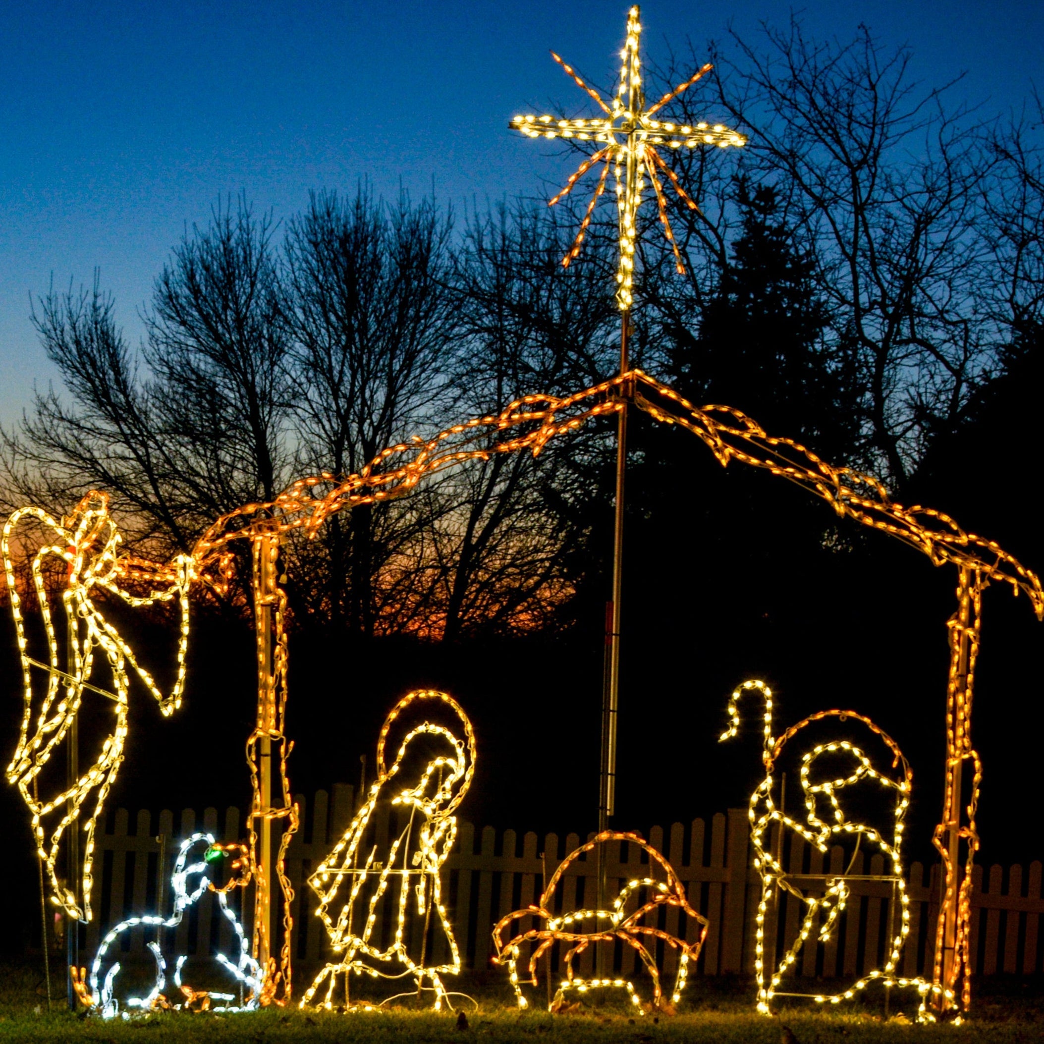 Brite Ideas 27" x 39" Resting Lamb LED Nativity Display LAMB35