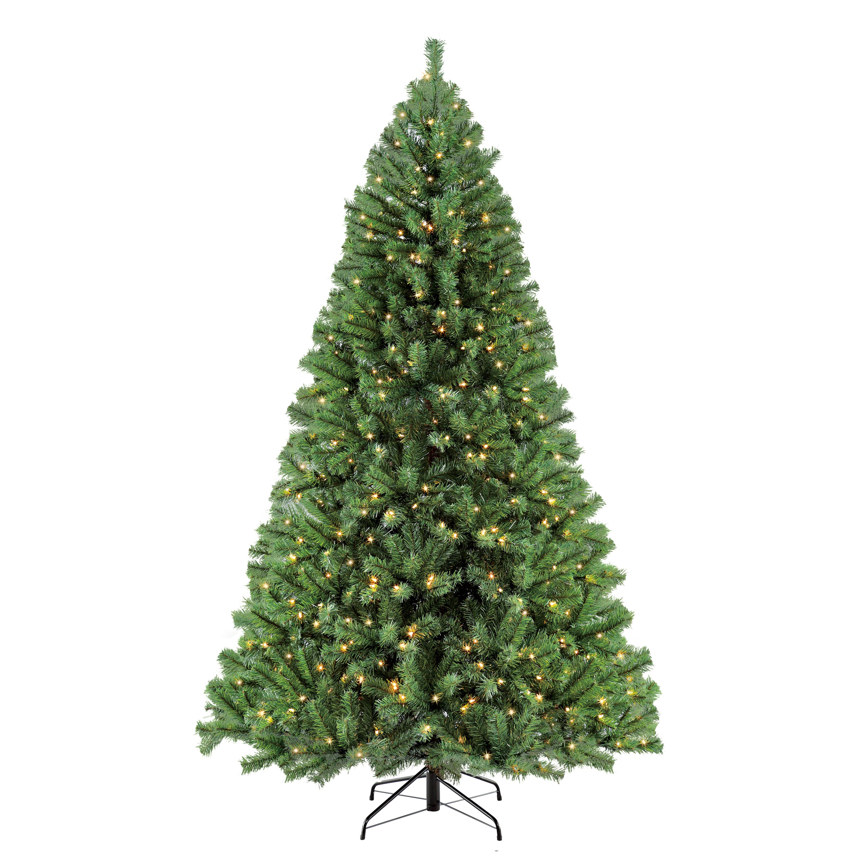 7.5 ft Pre-Lit Northern Fir Artificial Christmas Tree with 500 UL Clear Lights Metal Stand Green NFGA-75C6