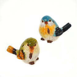 9 in. Resin Spring Bird Figurines, set of 2