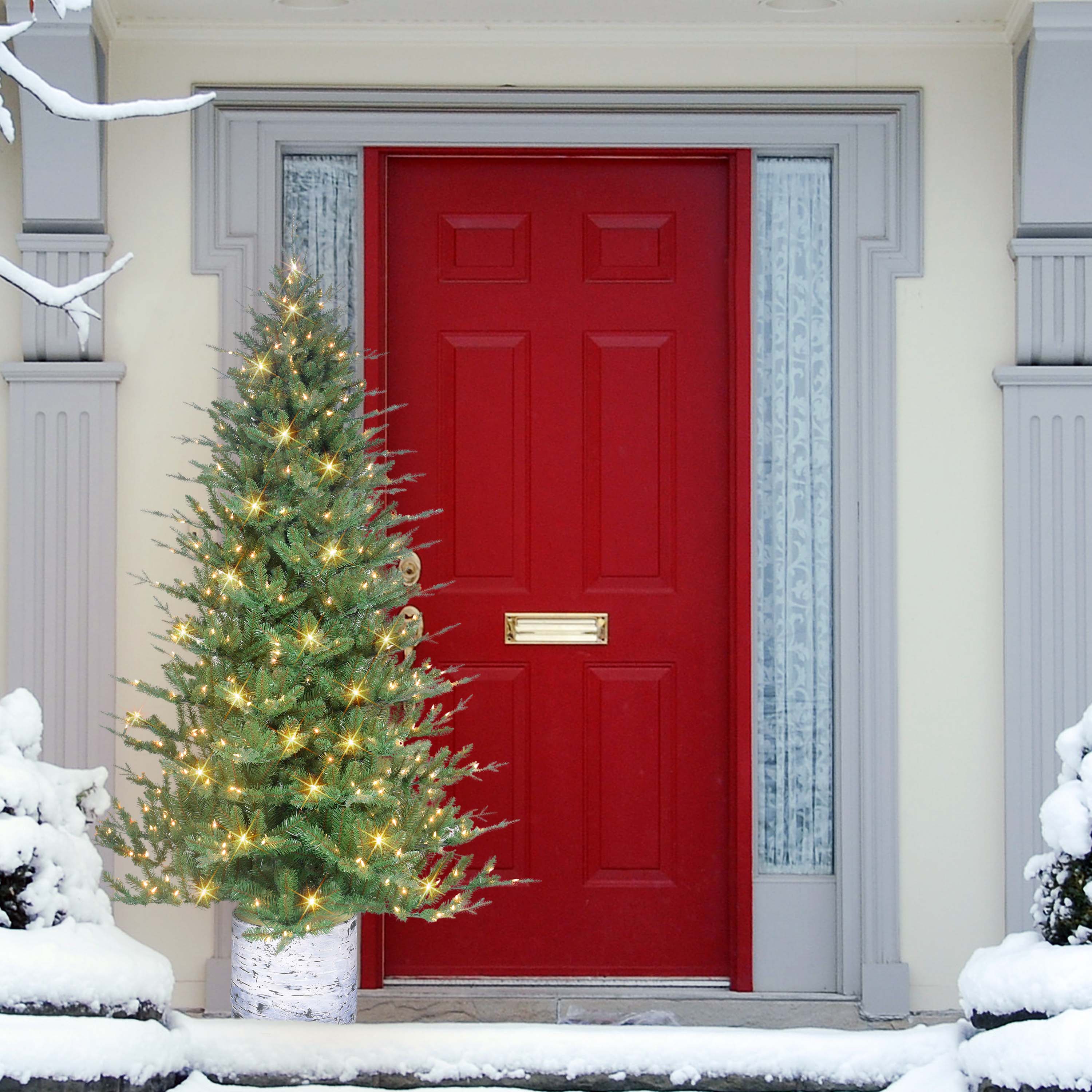 7.5ft Pre-lit Potted Tree