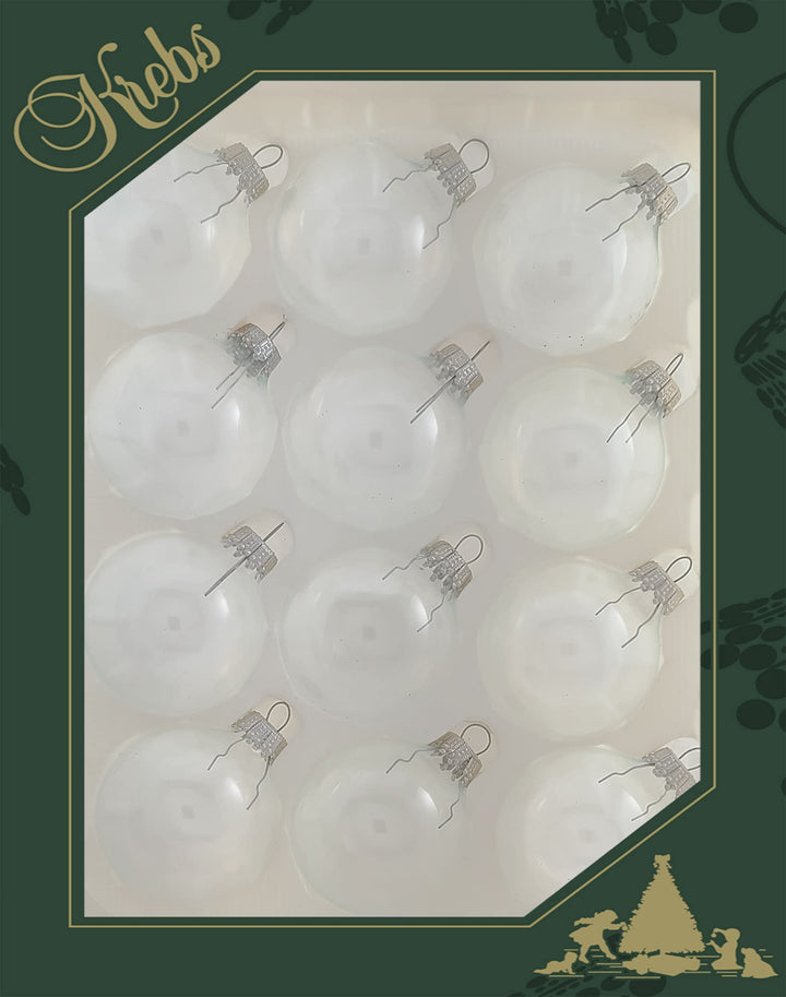 Christmas by Krebs Clear 2 in Glass Crafting Christmas Tree Ornaments Set of 12 #KBX10165