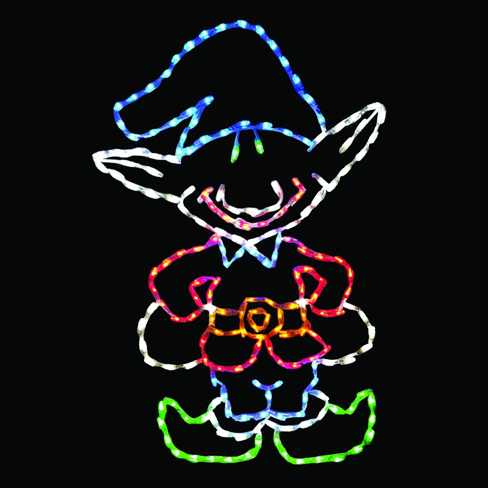 Brite Ideas 48" Standing North Pole Elf LED Display ELF48