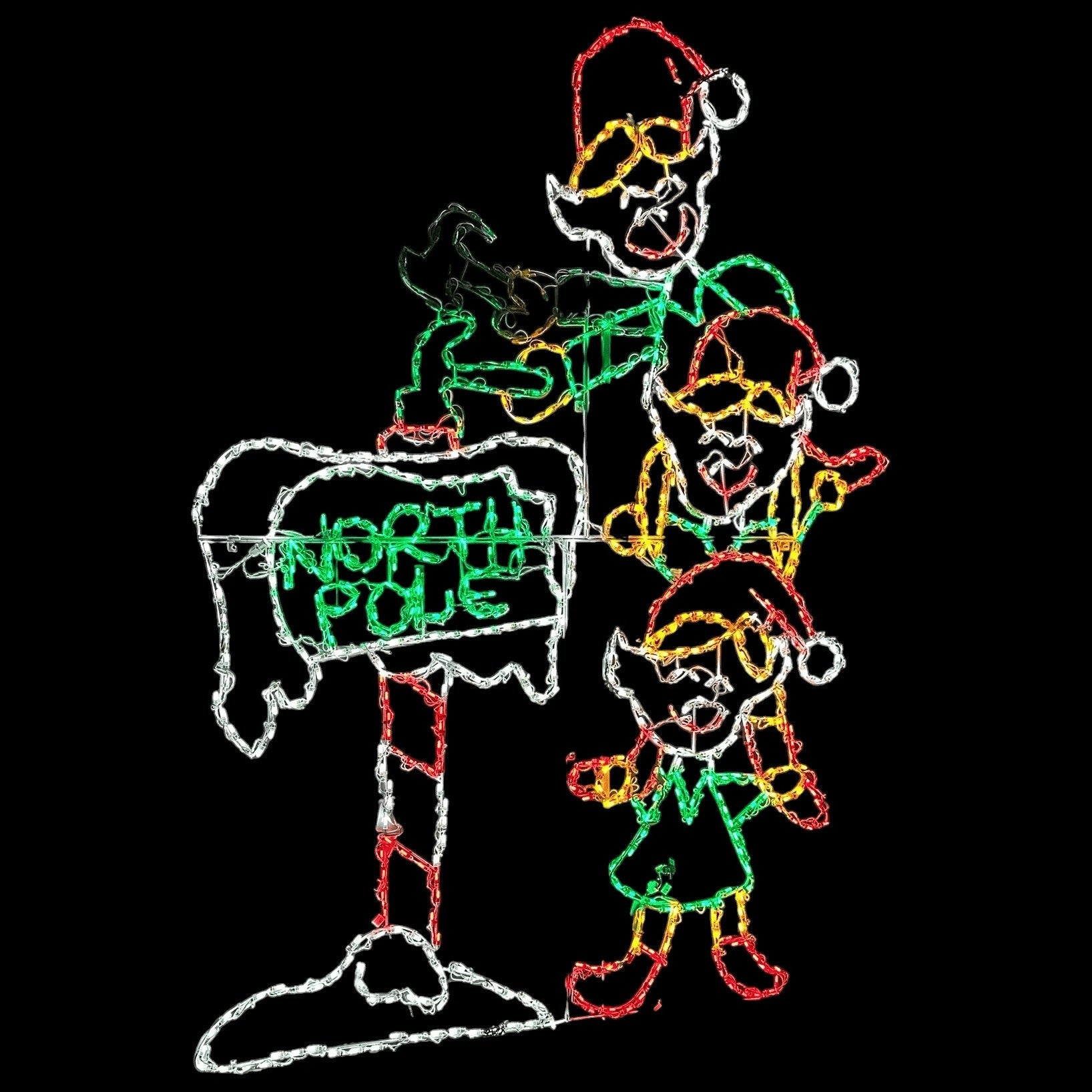 Brite Ideas 86" North Pole Elves Animated LED Display ELFSG-72