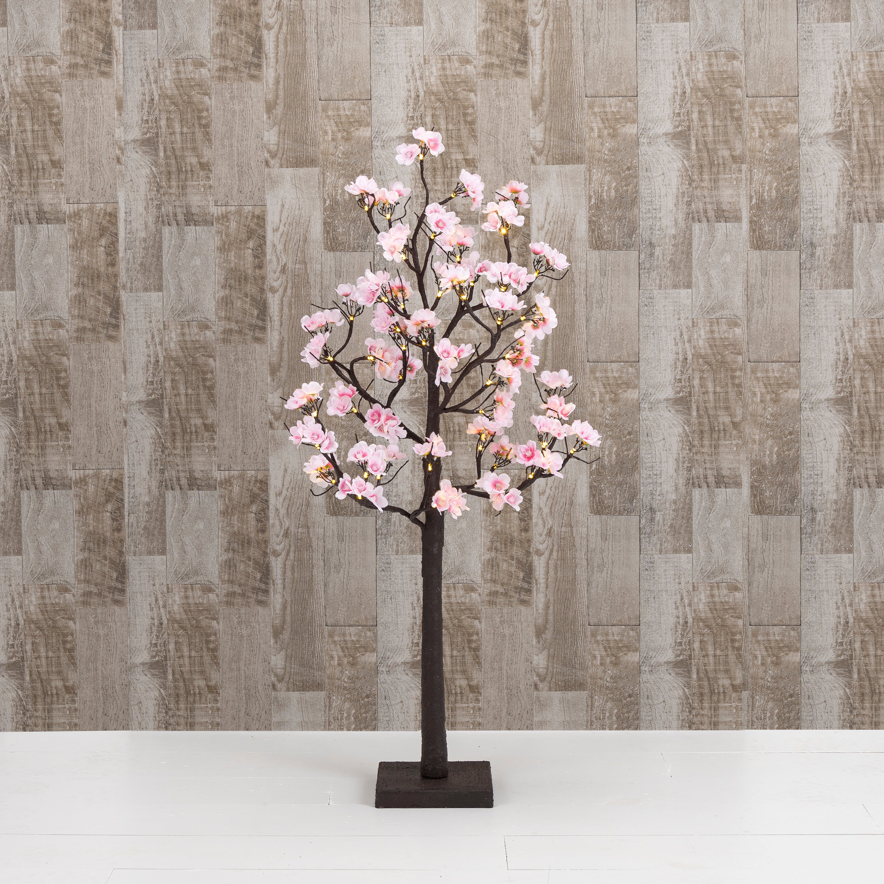 Decorative 4 Foot LED Pink Peach Flower Tree
