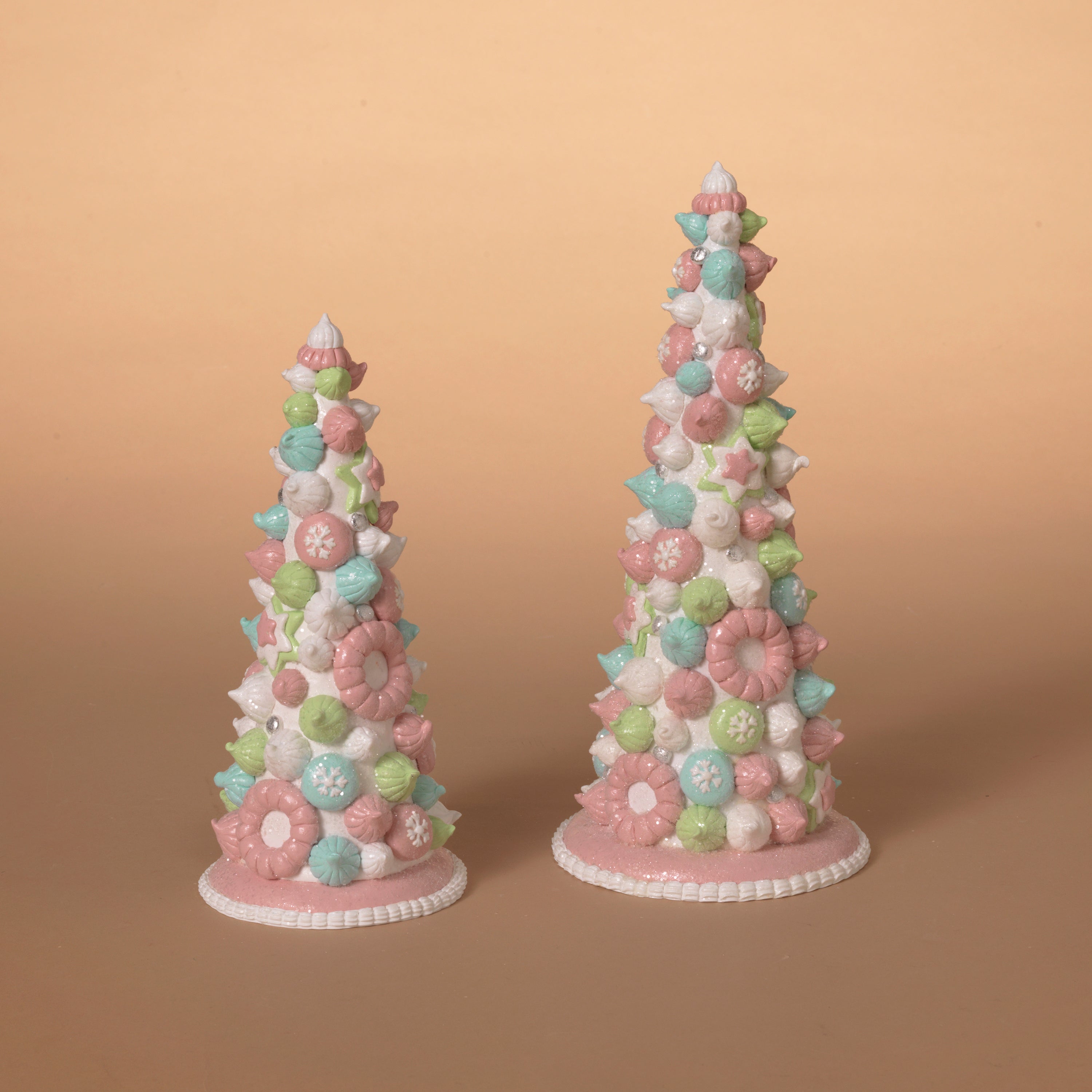 Set of 2 Clay Dough Whimiscal Holiday Ice Cream Trees #2656780EC