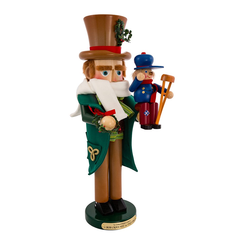 Kurt Adler 17-Inch Limited Edition Steinbach Bob Cratchit with Tiny Tim Nutcracker ES1820
