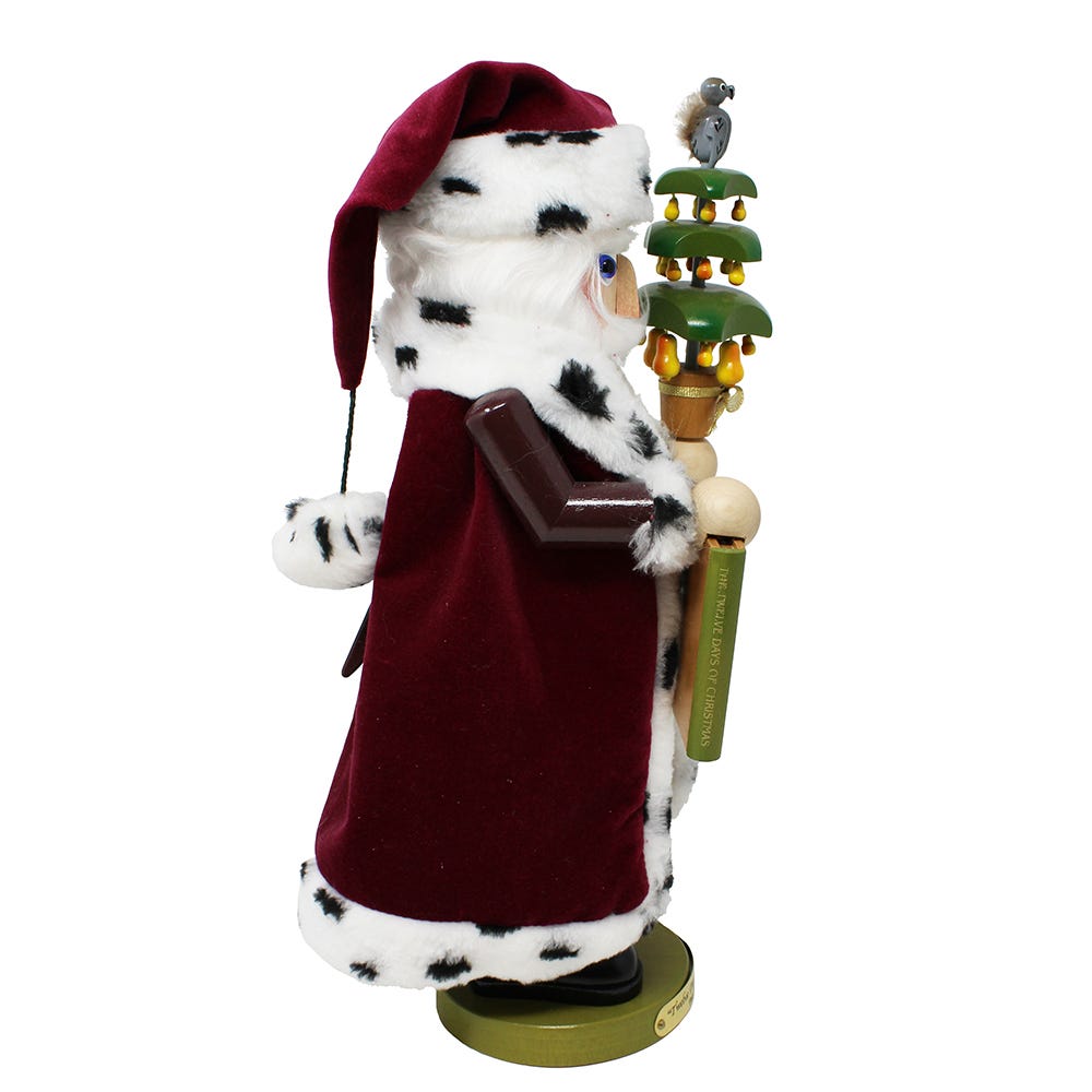 Kurt Adler 17.5-Inch Limited Edition Steinbach Twelve Days of Christmas Musical Pear Tree Santa Nutcracker