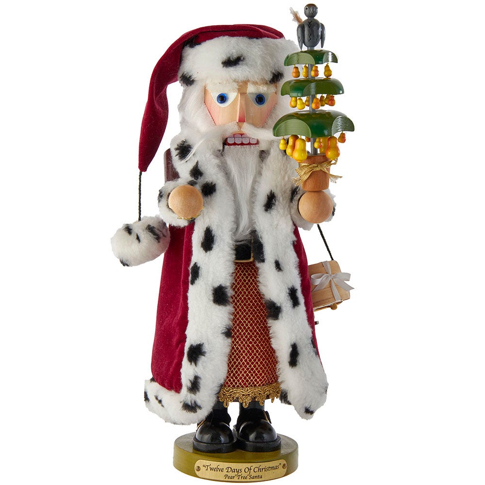 Kurt Adler 17.5-Inch Limited Edition Steinbach Twelve Days of Christmas Musical Pear Tree Santa Nutcracker ES1881