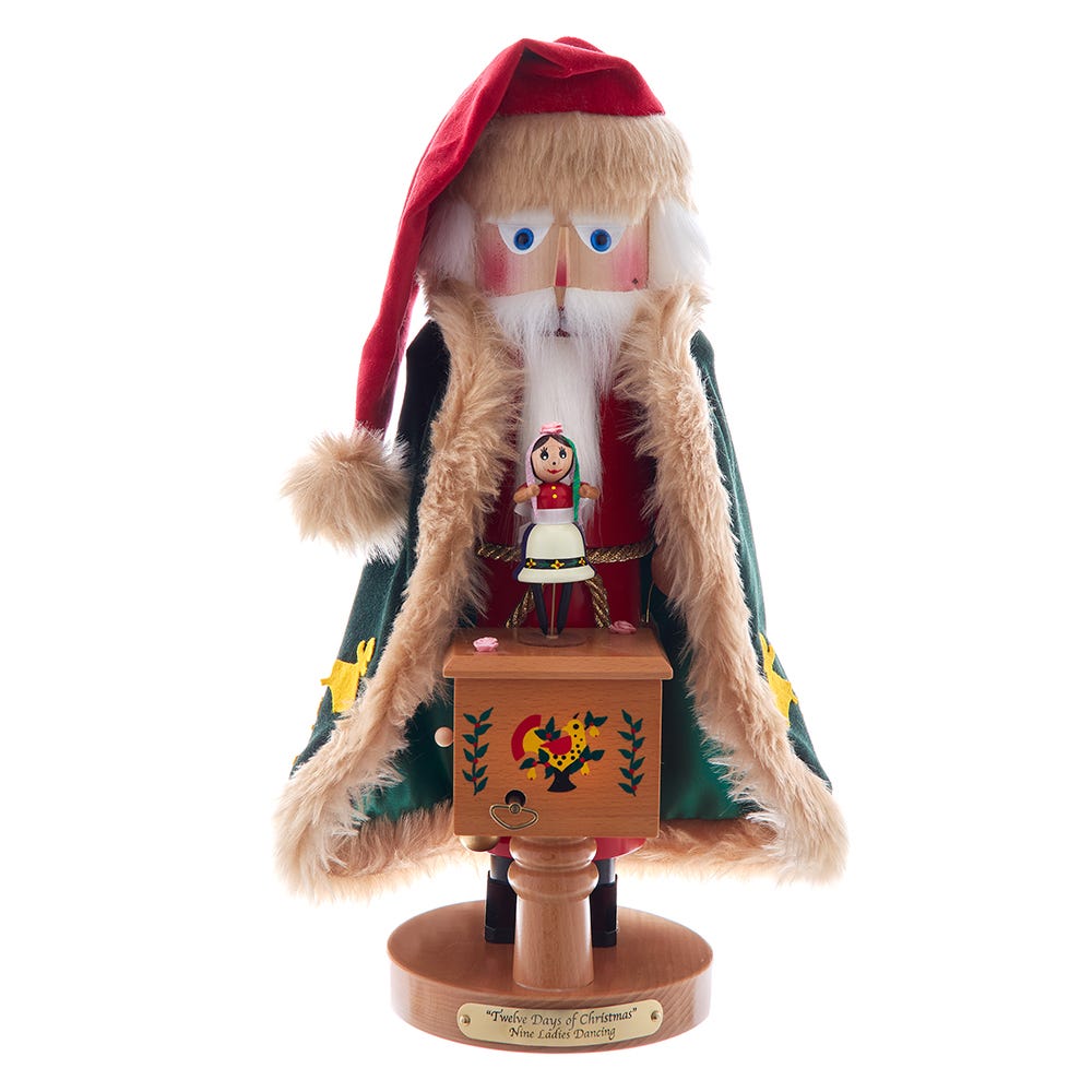 Kurt Adler 18-Inch Steinbach 12 Days of Christmas Musical Nutcracker, Part 6 ES1886