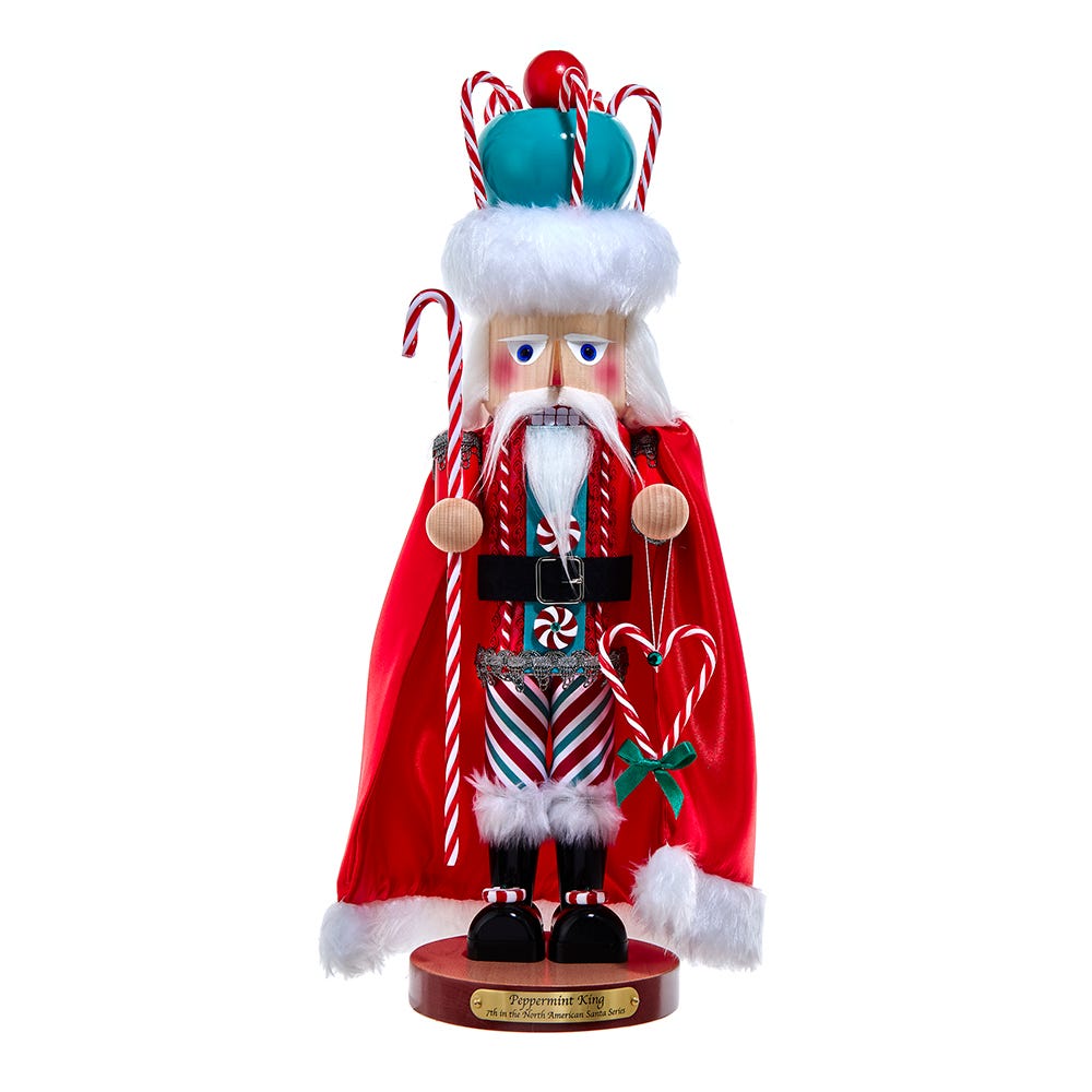 Kurt Adler Steinbach Peppermint King Nutcracker ES3006