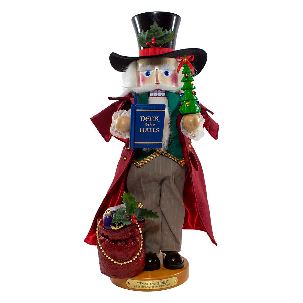 Kurt Adler 18.9-Inch Musical Deck The Halls Nutcracker ES3013