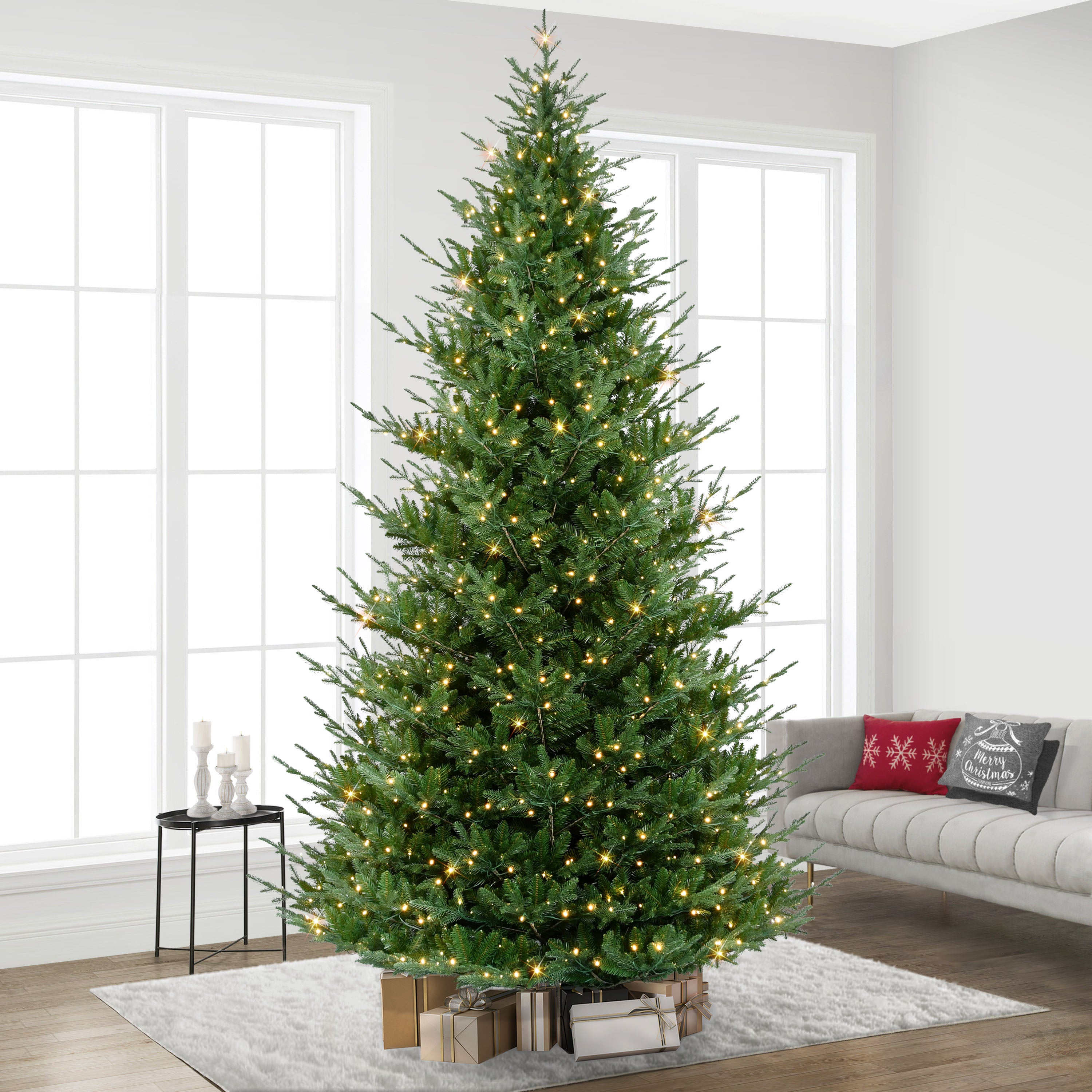 12' Pre-Lit Hillside Spruce Tree