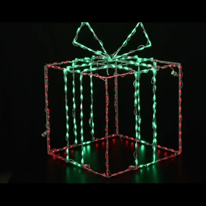 Brite Ideas 41" Large 3D Gift Box Twinkling LED Display GB3DLG