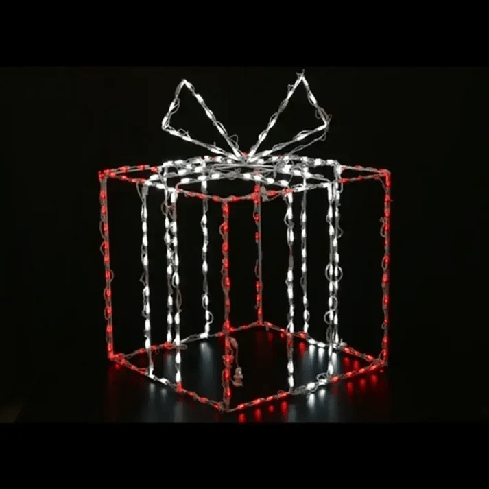 Brite Ideas 41" Large 3D Gift Box Twinkling LED Display GB3DLG