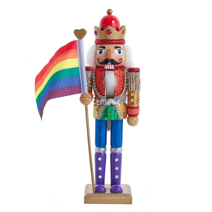 Kurt Adler 12-Inch Wooden Gay Pride Nutcracker