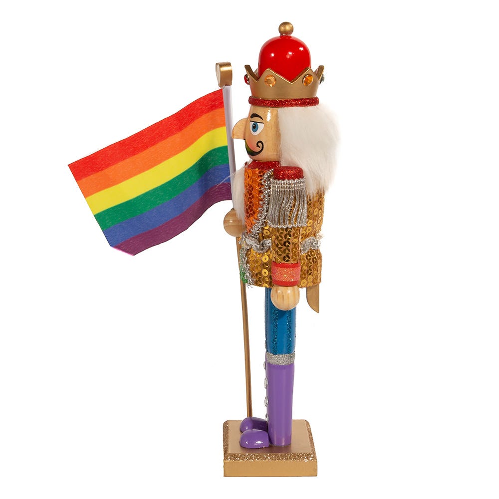 Kurt Adler 12-Inch Wooden Gay Pride Nutcracker