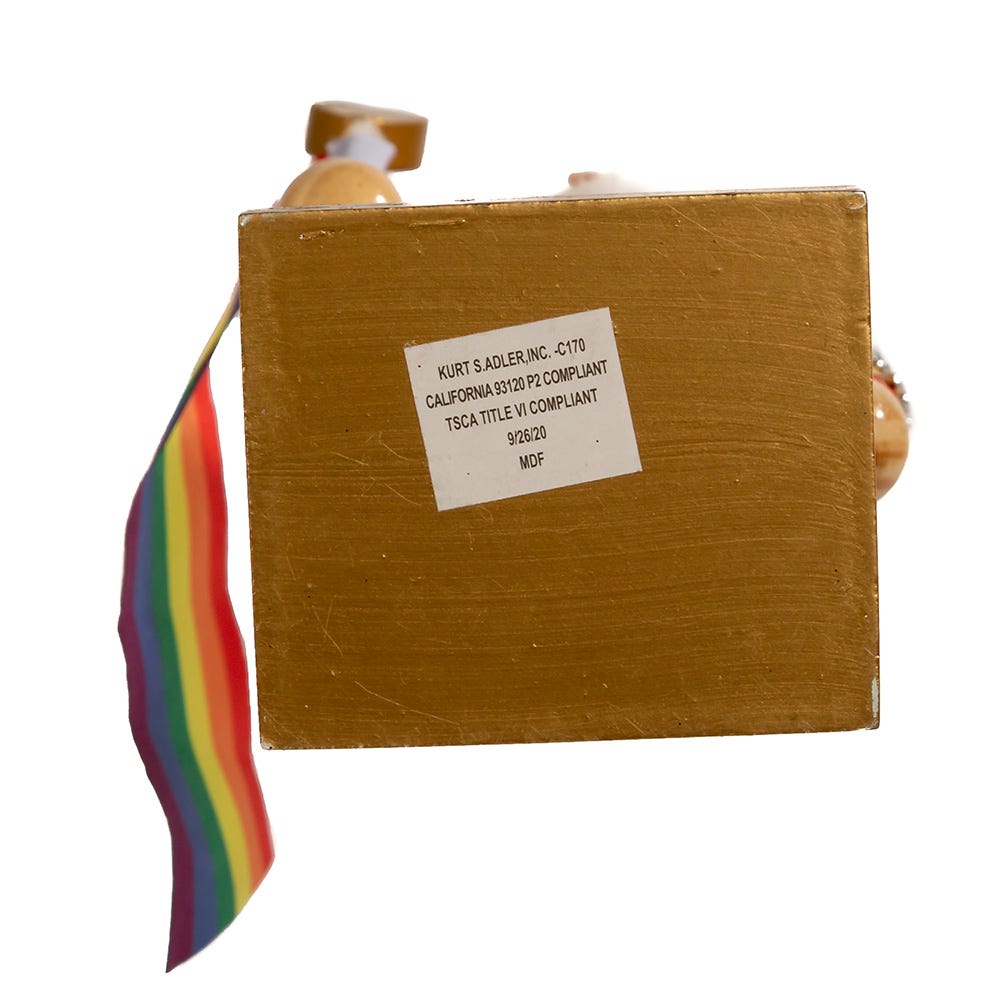 Kurt Adler 12-Inch Wooden Gay Pride Nutcracker