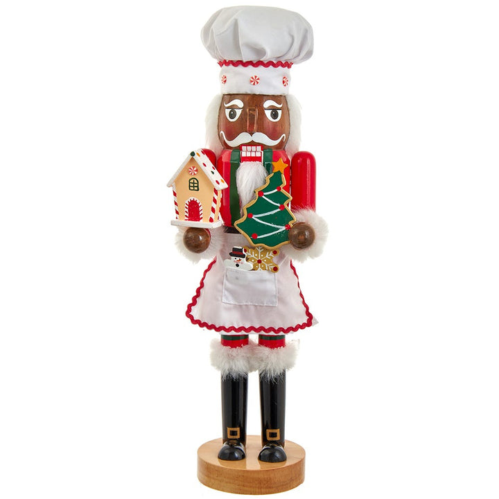 Kurt Adler 15-Inch Wooden African American Chef Nutcracker