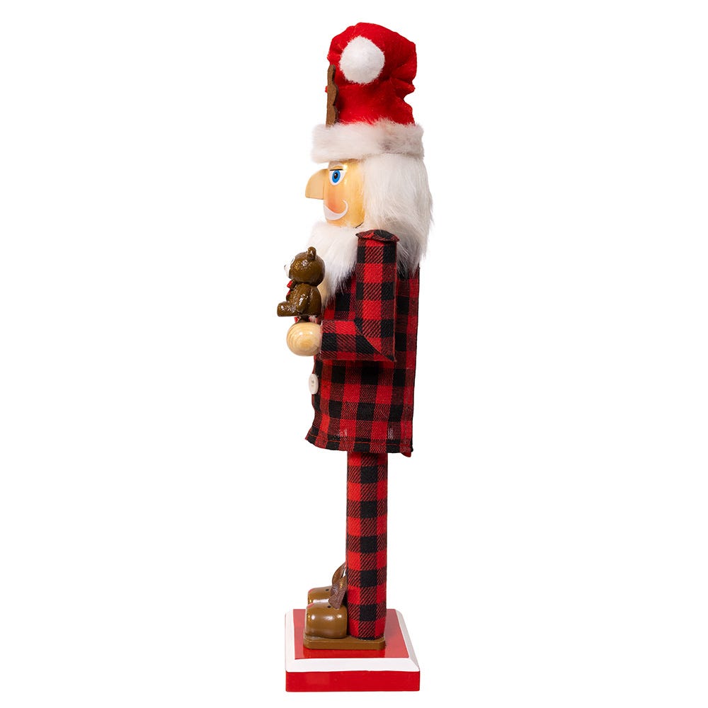 Kurt Adler 15-Inch Santa With Red Pajamas Nutcracker