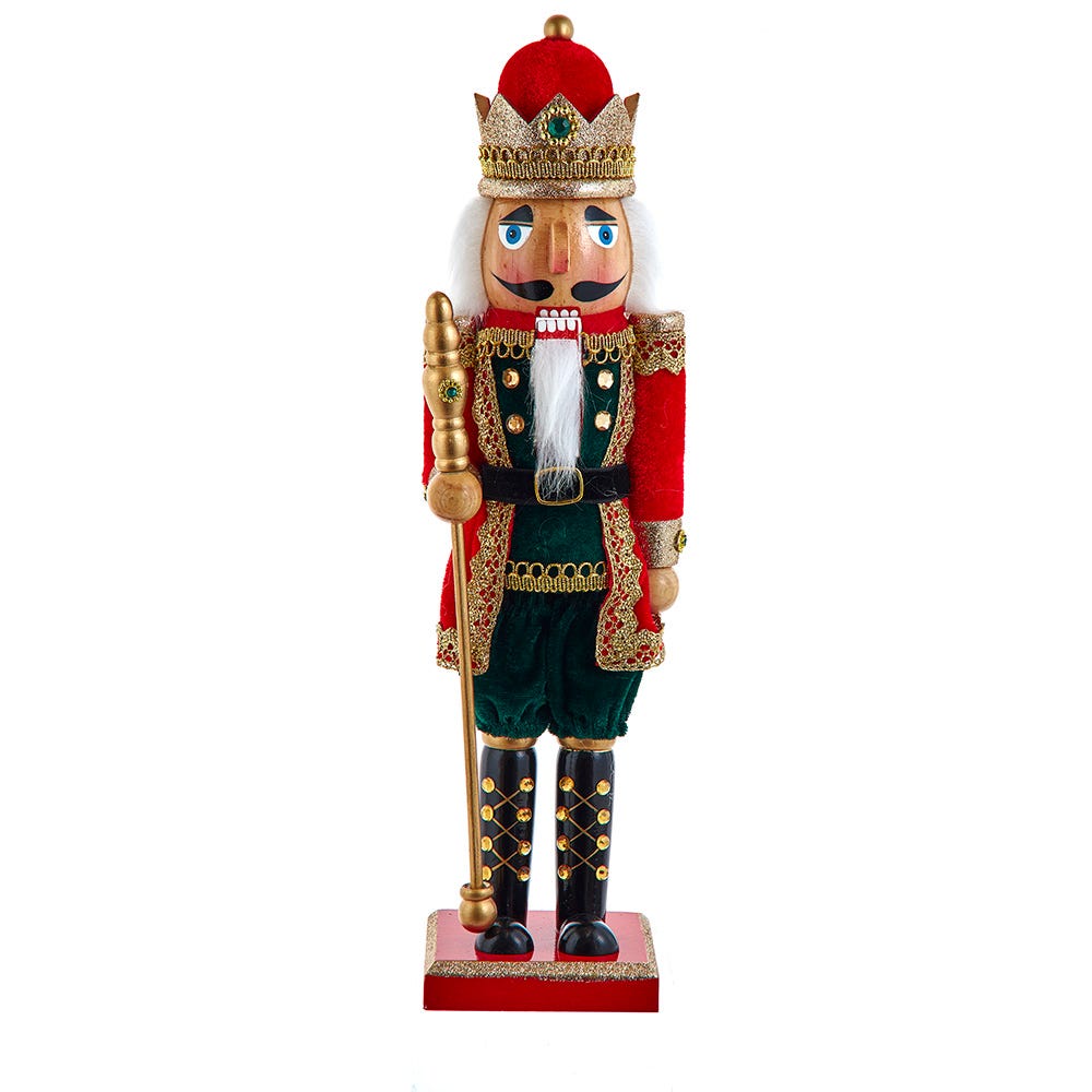 Kurt Adler 15-Inch Red and Green King Nutcracker F2415