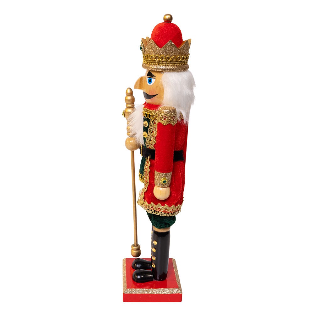 Kurt Adler 15-Inch Red and Green King Nutcracker