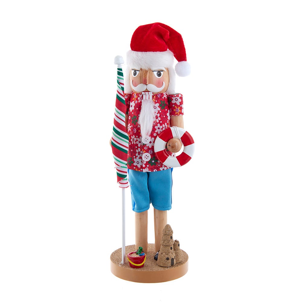 Kurt Adler 15-Inch Beach Santa Nutcracker F2424