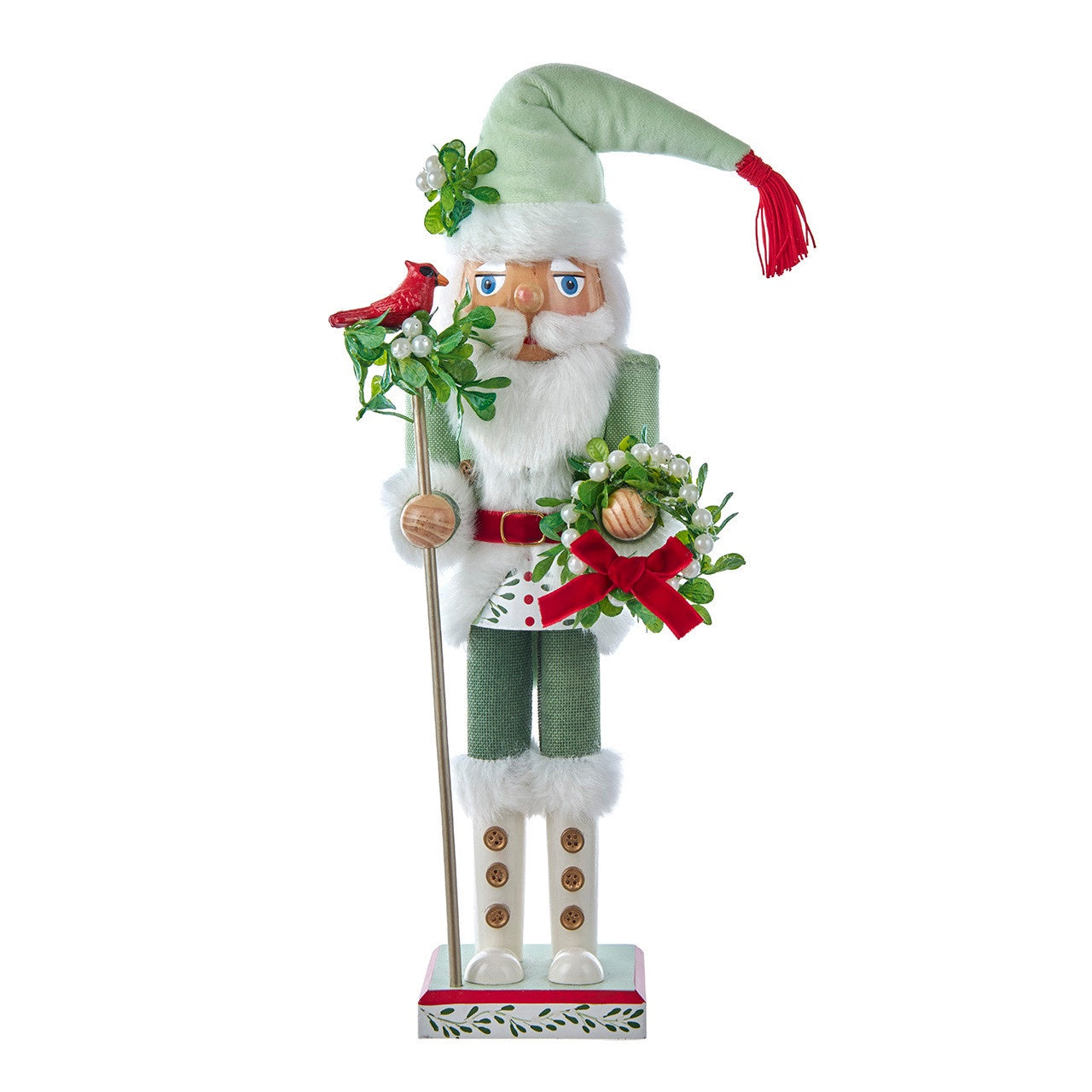 Kurt Adler 15" Mistletoe Kisses Santa Nutcracker #F2465